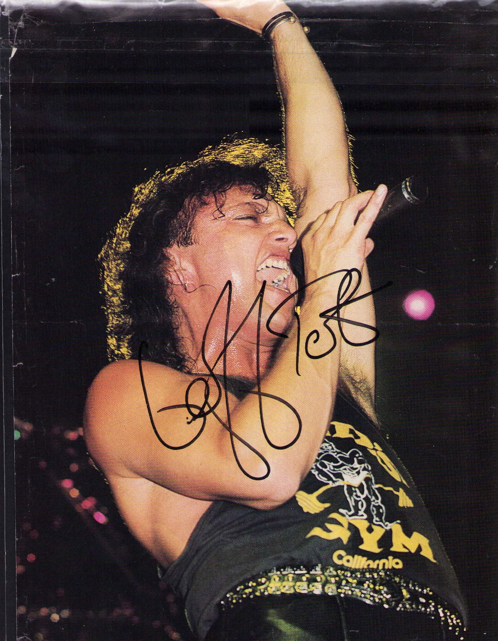 Geoff tate signed photograph Queensryche: A rare 8x10 page from a fan magazine signed by the Queensryche lead singer Certificate of AuthenticityEVERY item in this auction comes with at minimum one fully illustrated and serial numbered COA sig