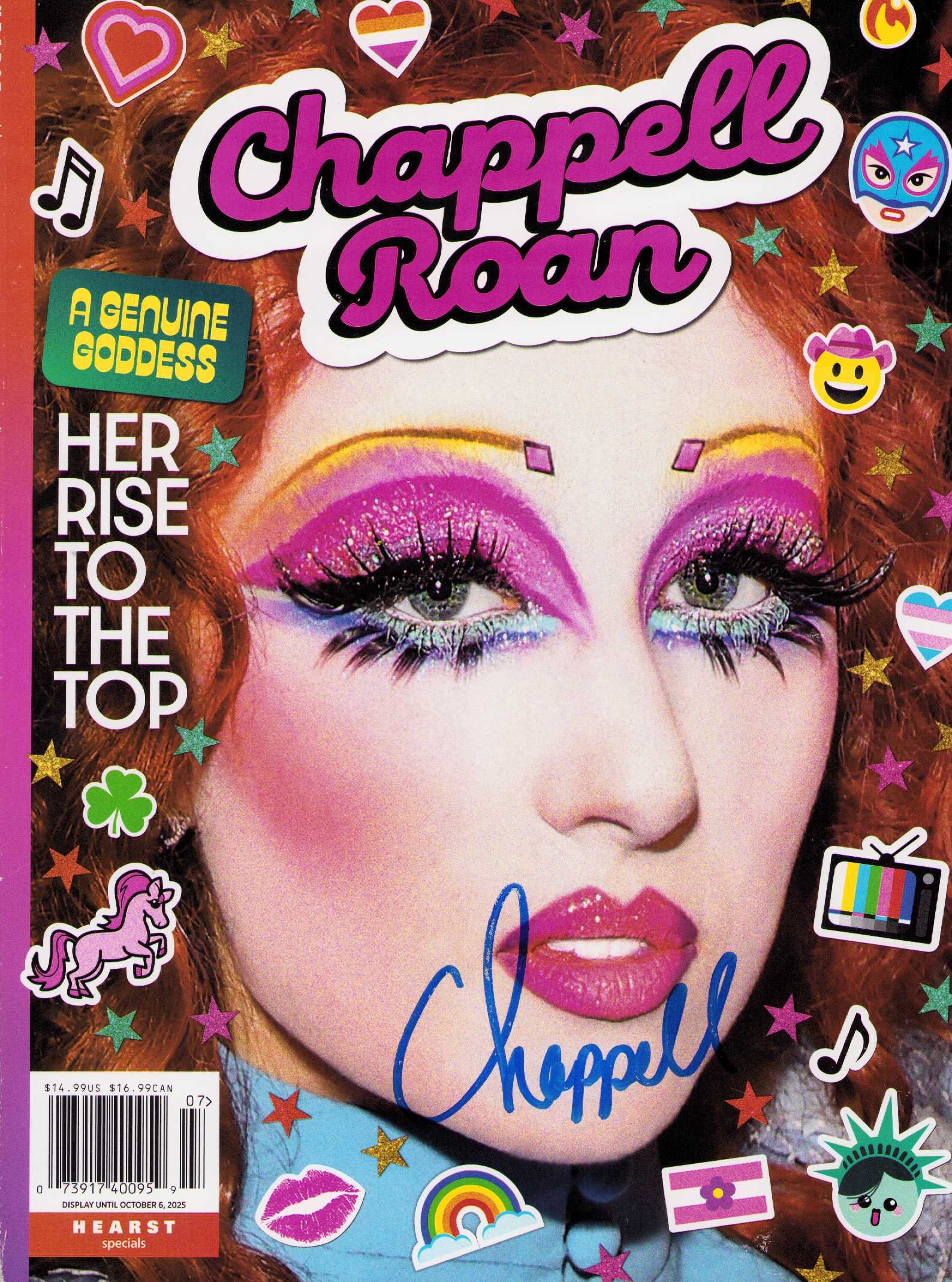 Chappell Roan signed magazine: The RARE signing current controversial singer in the Lady Gaga mold Certificate of AuthenticityEVERY item in this auction comes with at minimum one fully illustrated and serial numbered COA signed by 