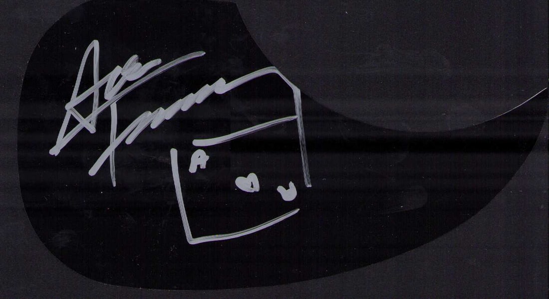 Ace Frehley signed acoustic guitar pickguard (1 of 1)