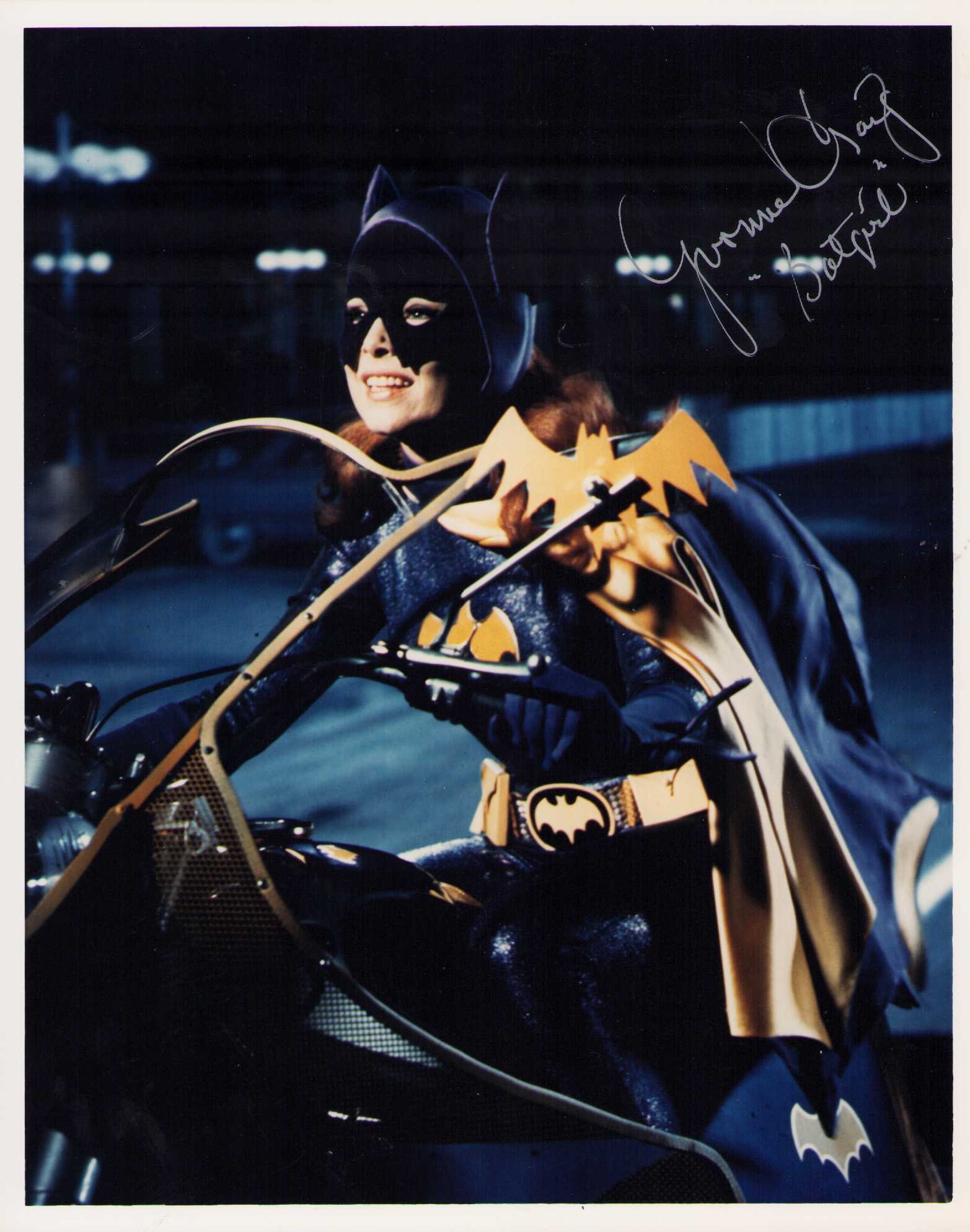 Yvonne Craig Batgirl signed photograph: A nice vintage signed Batgirl 8x10 from the 60s Batman TV series Deceased Certificate of AuthenticityEVERY item in this auction comes with at minimum one fully illustrated and serial numbered COA