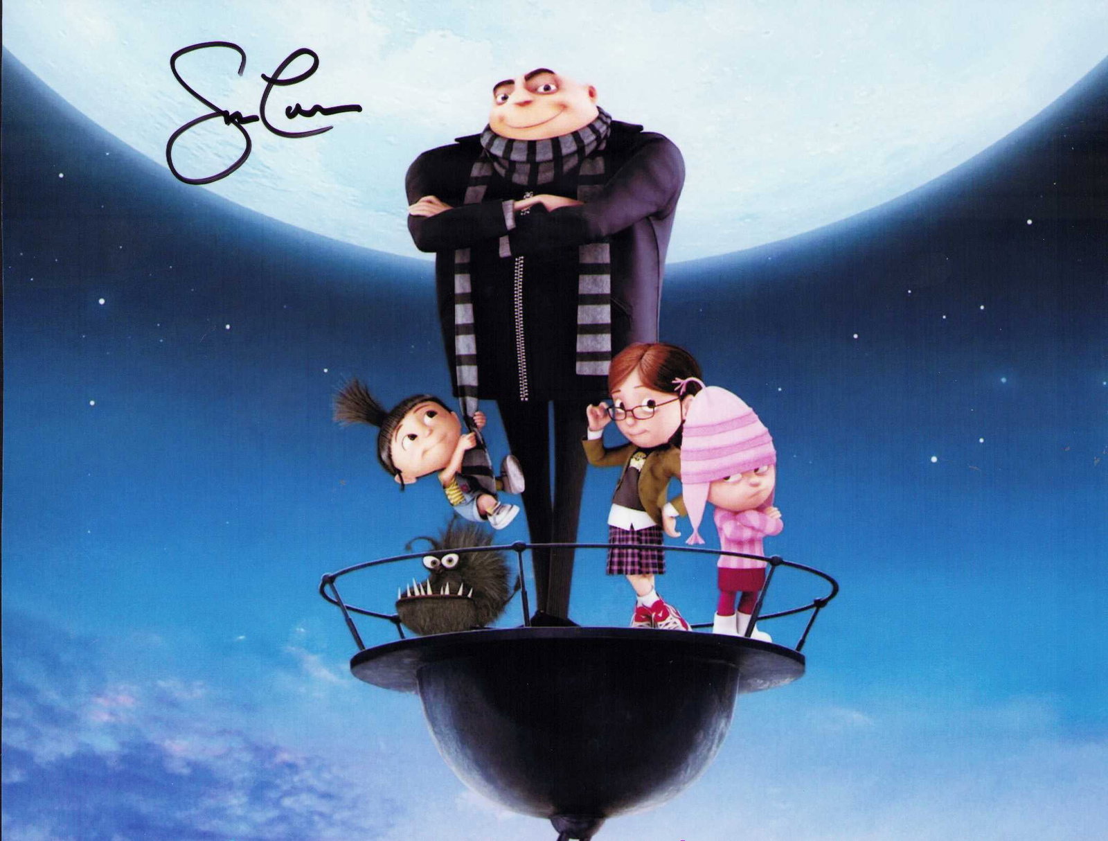 Steve Carell GRU signed photograph: A GRU from the Minions movie signed 8x10 by the voice Office star Steve Carell scarce Certificate of AuthenticityEVERY item in this auction comes with at minimum one fully illustrated and serial