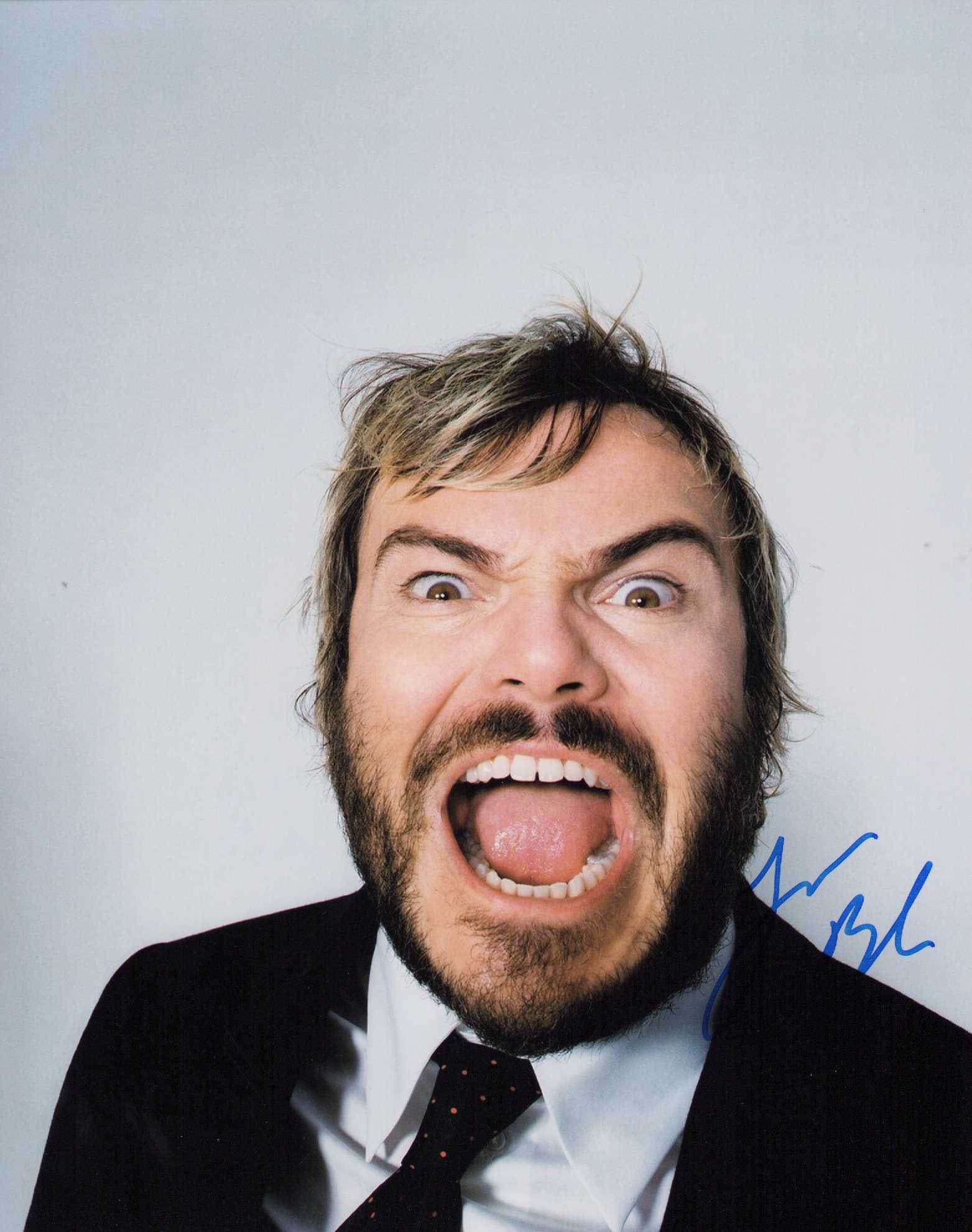 Jack Black signed photograph: A signed 8x10 by the comedy movie star Certificate of AuthenticityEVERY item in this auction comes with at minimum one fully illustrated and serial numbered COA signed by the leading authenticator in