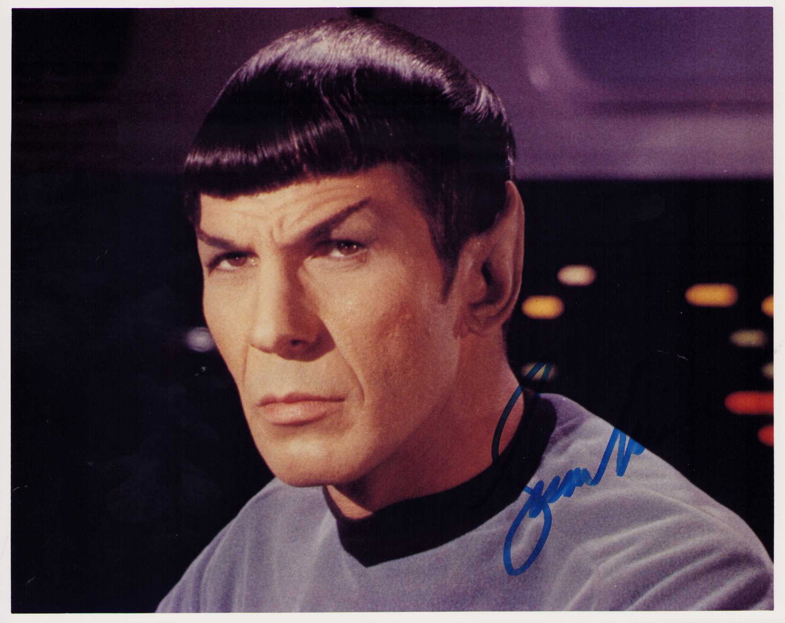 Leonard Nimoy Star Trek signed photograph: A nice vintage Spock signed Star Trek 8x10 Deceased Certificate of AuthenticityEVERY item in this auction comes with at minimum one fully illustrated and serial numbered COA signed by the leading