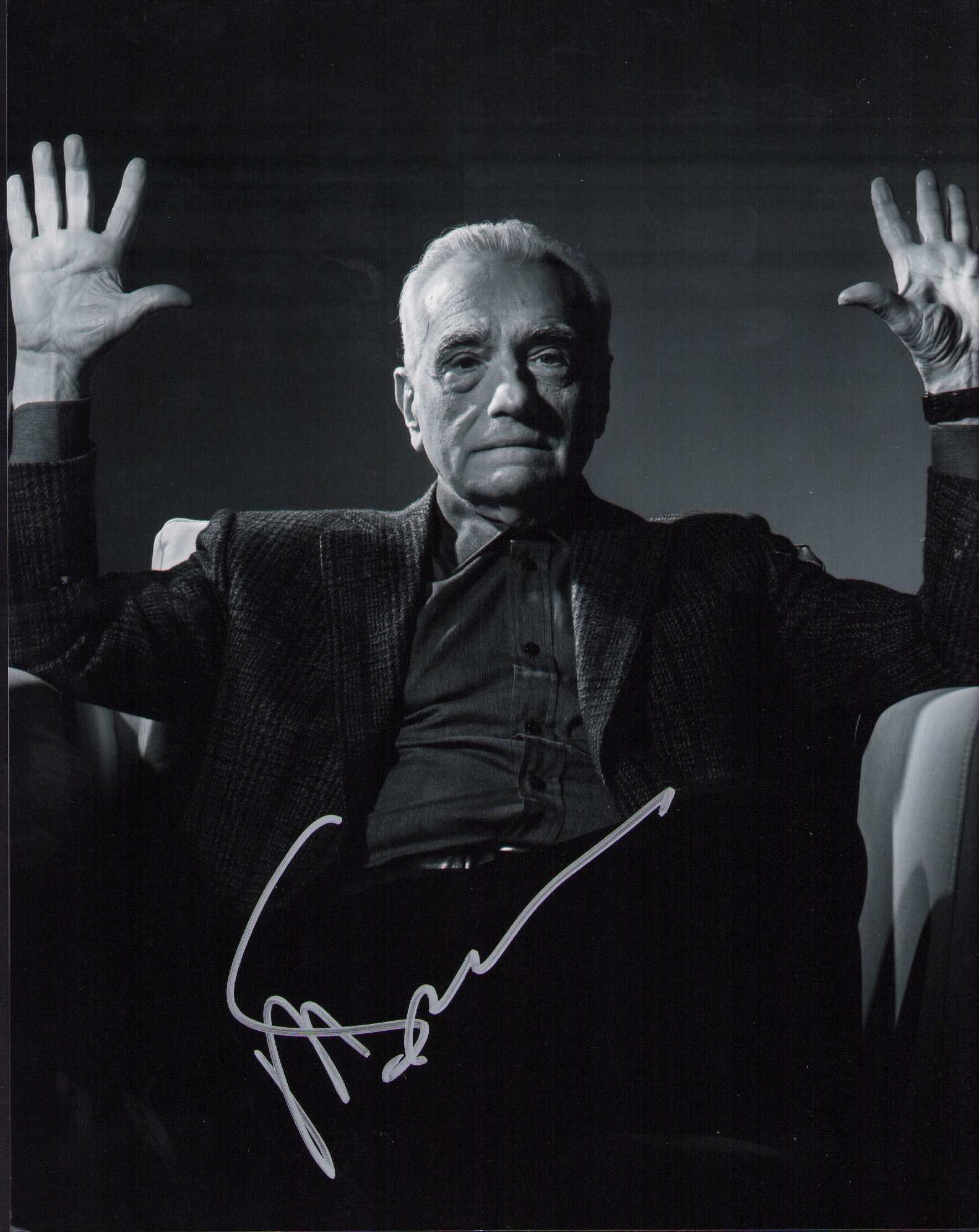 Martin Scorcese signed photograph: A scarce signed 8x10 by the legendary Director of such films as Casino Certificate of AuthenticityEVERY item in this auction comes with at minimum one fully illustrated and serial numbered COA signed