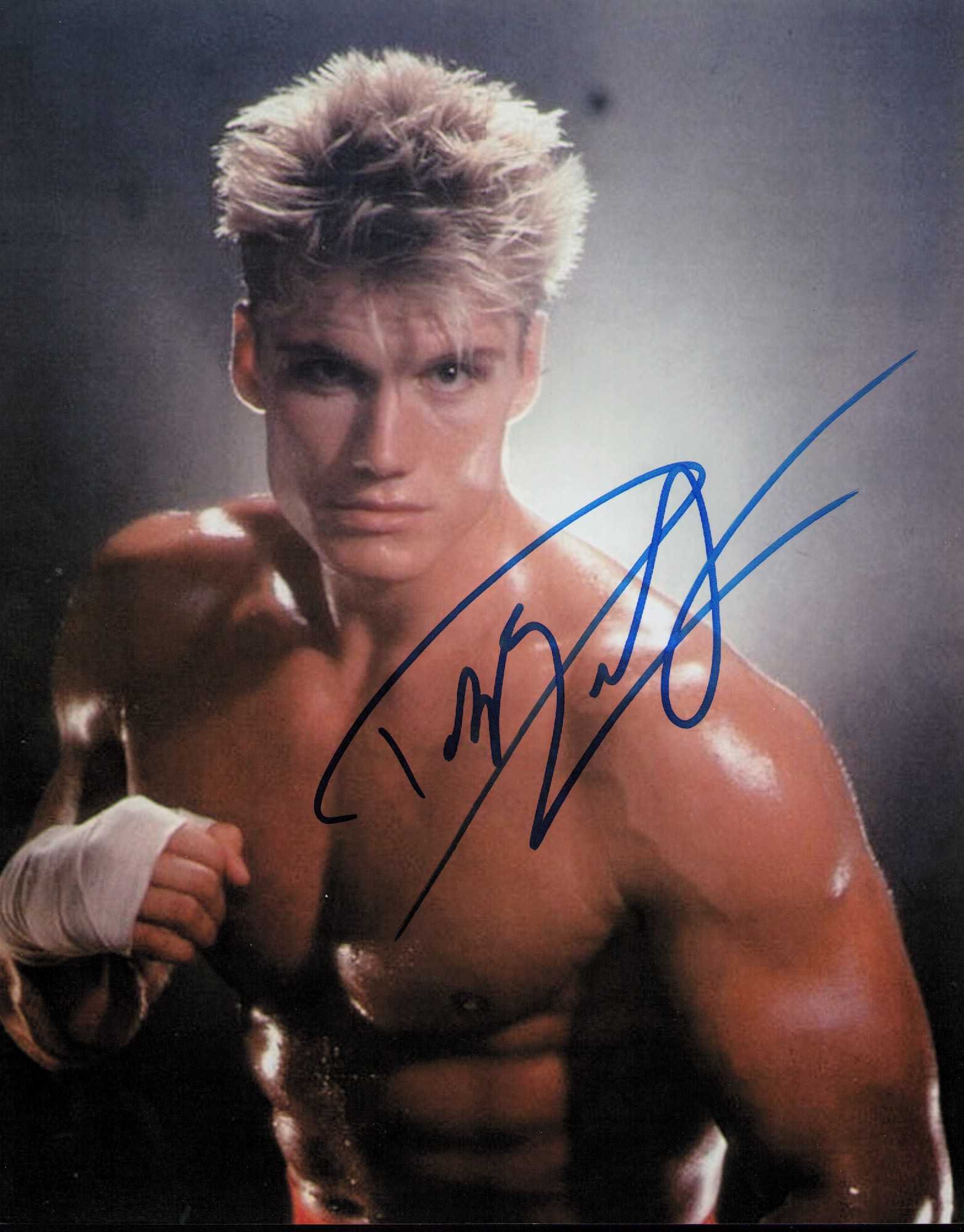 Dolph Lundgren signed Rocky photograph (1 of 1)