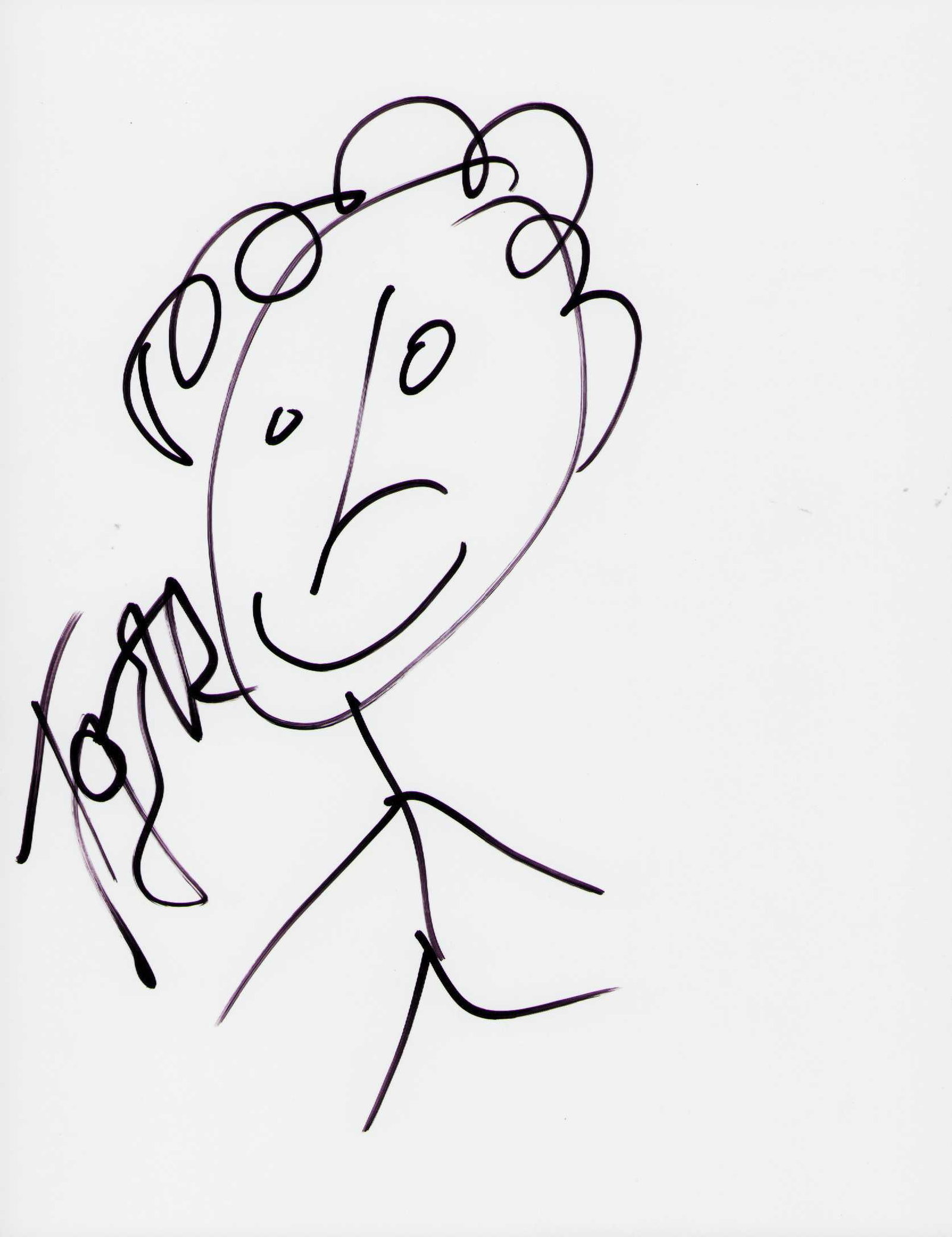 Tom Arnold self sketch signed (1 of 1)