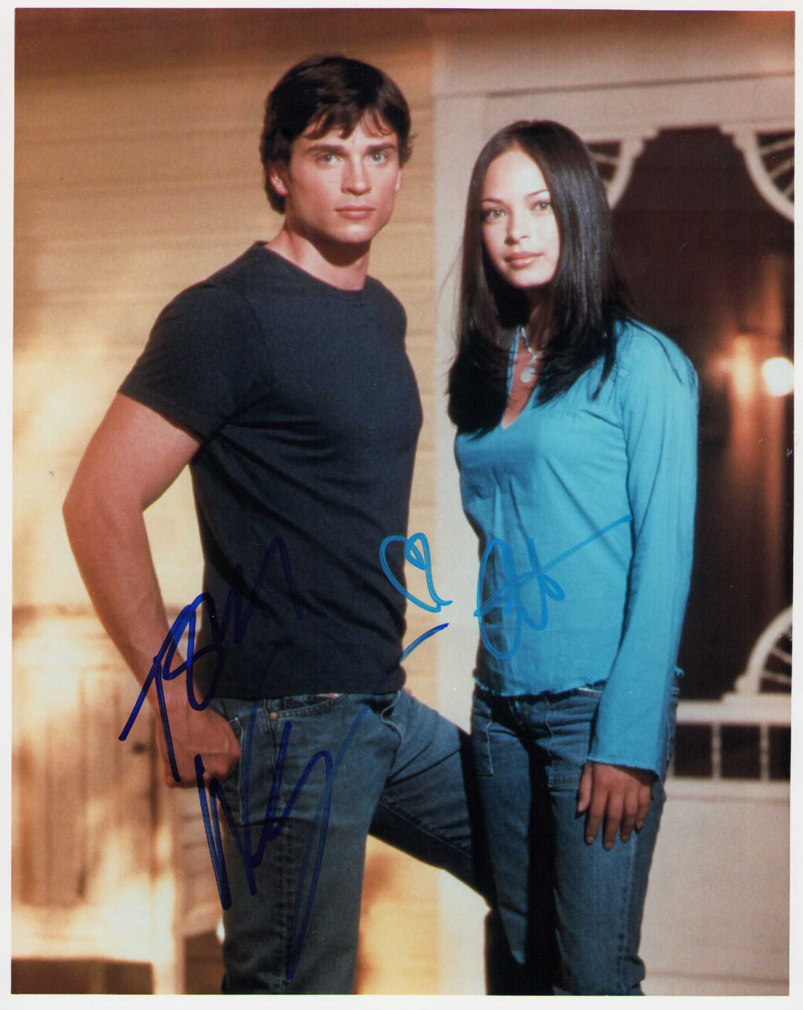 Tom Welling and Kristin Kreuk signed photograph Superman (1 of 1)
