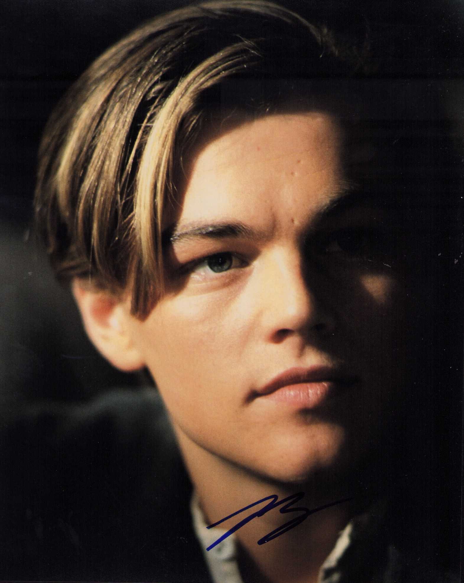 Leonardo Dicaprio signed photograph: A scarce vintage signed 8x10 of the rare signing star Certificate of AuthenticityEVERY item in this auction comes with at minimum one fully illustrated and serial numbered COA signed by the leading