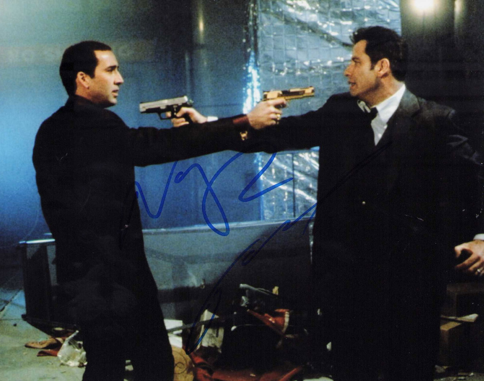 Face Off Nicolas Cage and John Travolta signed photograph (1 of 1)