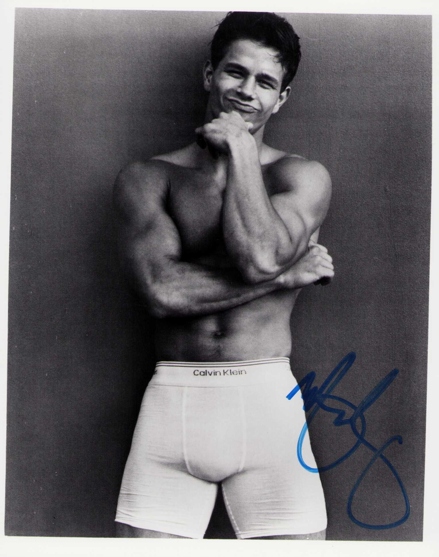 Mark Wahlberg signed photograph: A sexy signed in his modelling days 8x10 by the now actor director and restauranteur Certificate of AuthenticityEVERY item in this auction comes with at minimum one fully illustrated and serial