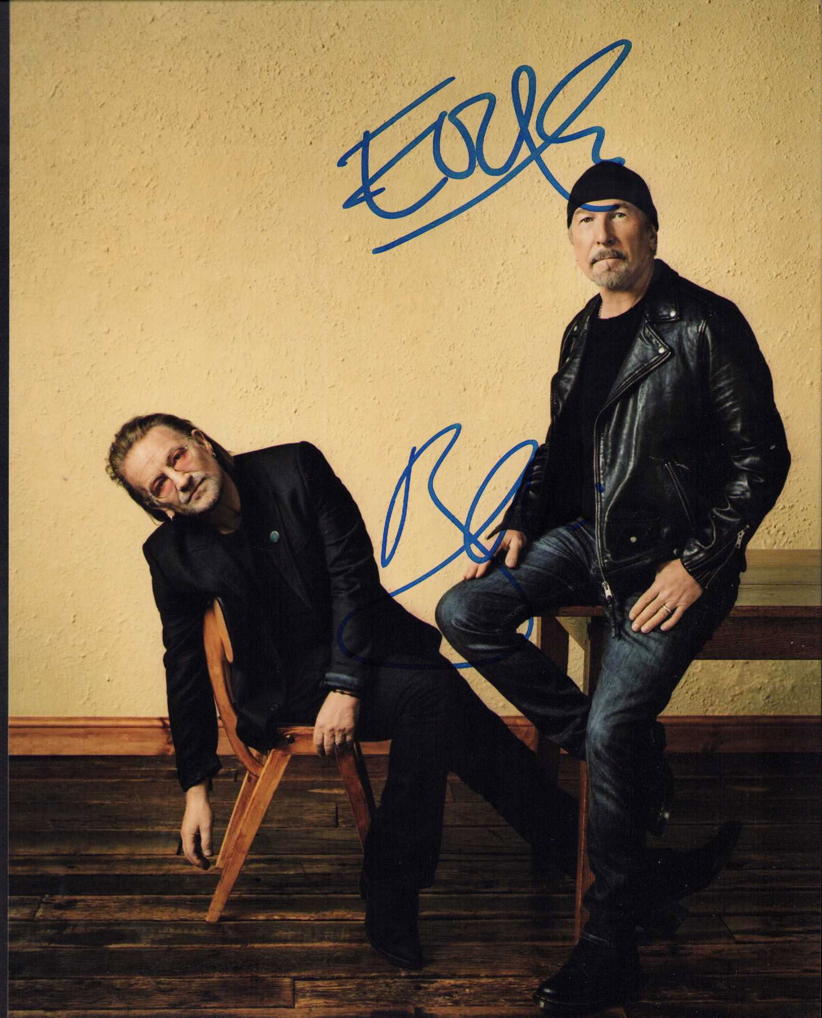 Edge and Bono U2 signed photograph (1 of 1)