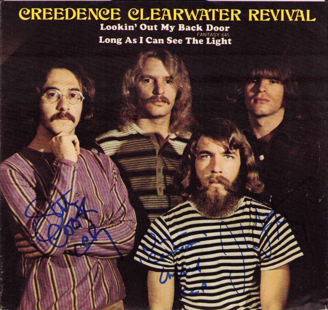 CCR signed 45rpm record sleeve Cook Clifford and Fogerty (1 of 1)