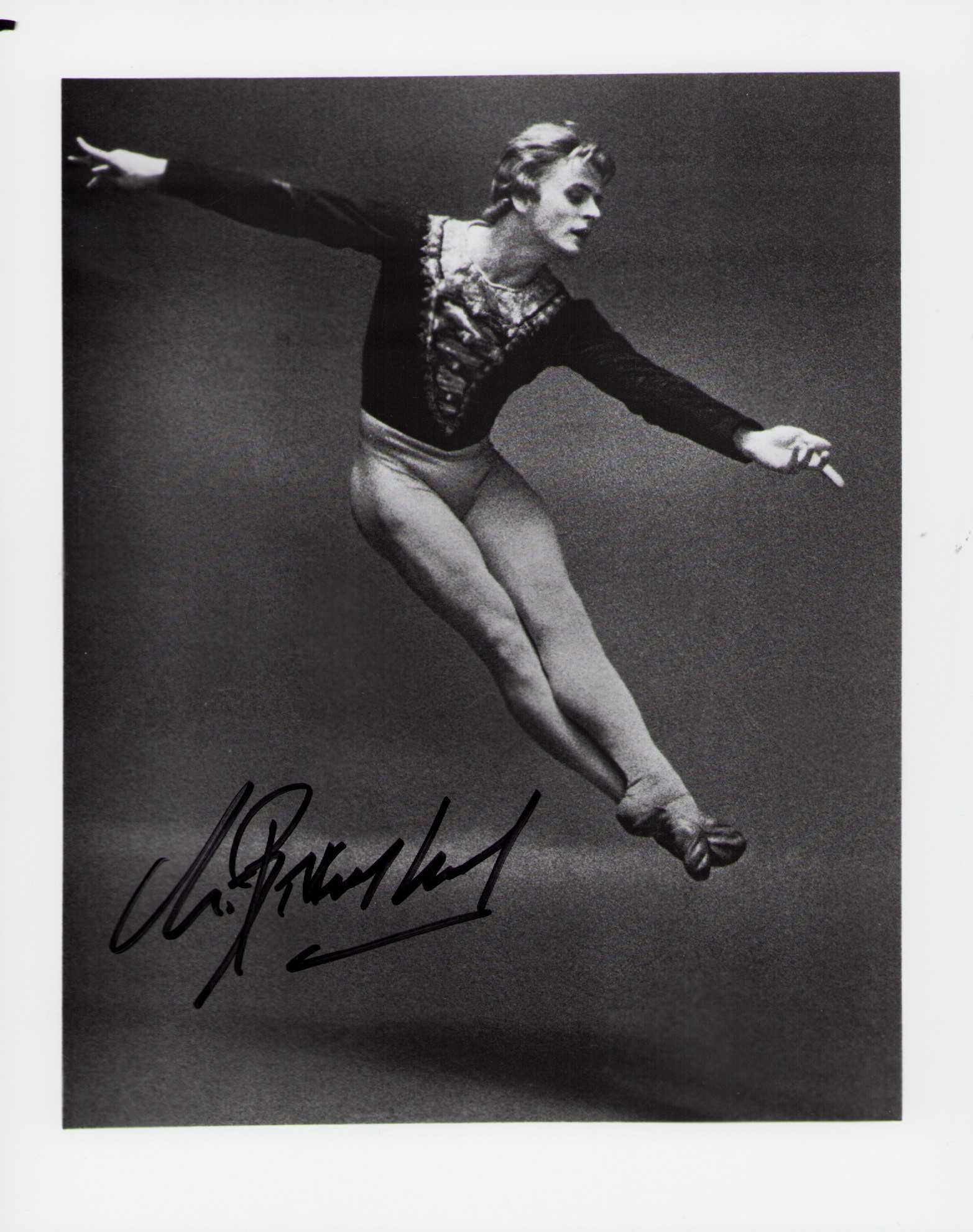 Mikhail Baryshnikov signed photograph: A vintage rare dance image of the legendary star deceased Certificate of AuthenticityEVERY item in this auction comes with at minimum one fully illustrated and serial numbered COA signed by the leadin