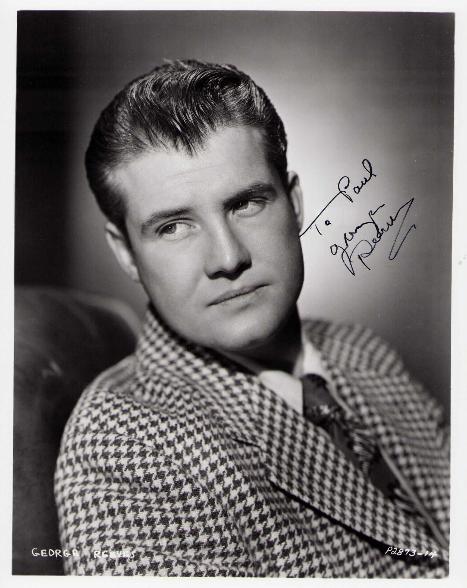 George Reeves RARE signed photograph: An extremeley rare vintage portrait signed by Superman star George Reeves FIRST we have offered in YEARS Certificate of AuthenticityEVERY item in this auction comes with at minimum one fully illustrat