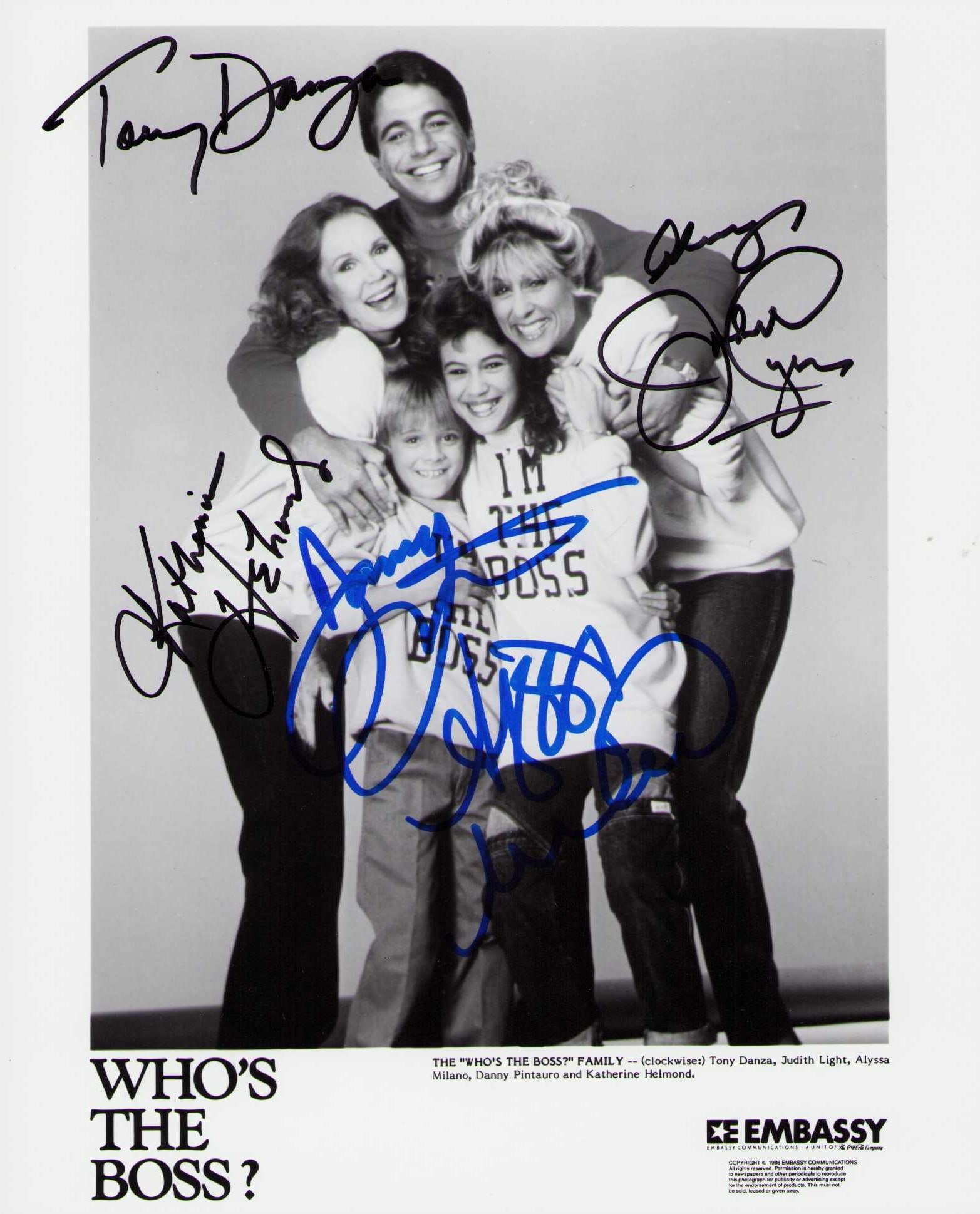 Who's the Boss scarce cast signed photograph (1 of 1)