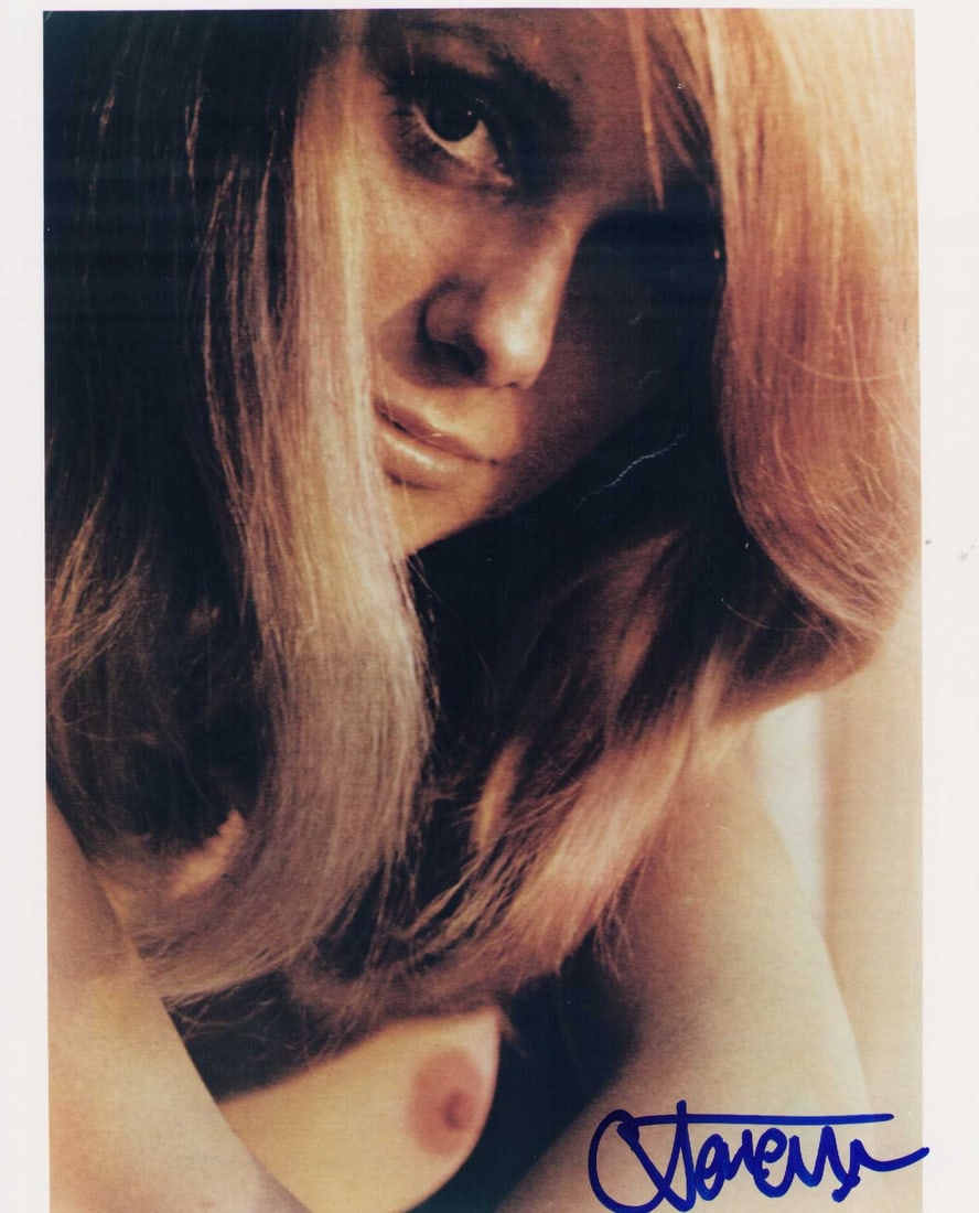 Catherine Deneuve topless signed photograph: A RARE topless vintage signed 8x10 of the French actress Certificate of AuthenticityEVERY item in this auction comes with at minimum one fully illustrated and serial numbered searchable online COA sig