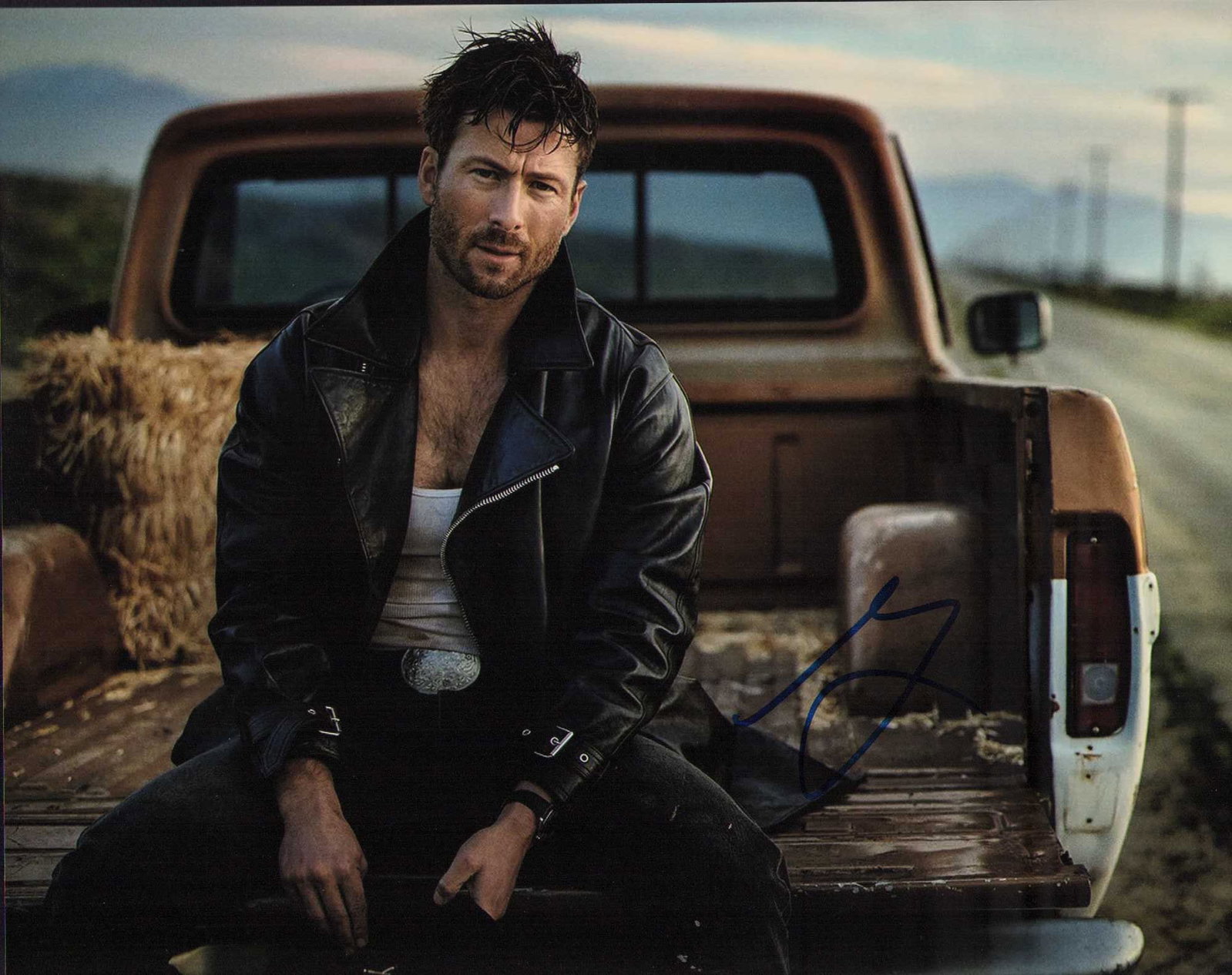 Glen Powell signed photograph: The star of many films incl the one that launched Sydney Sweeneys career Certificate of AuthenticityEVERY item in this auction comes with at minimum one fully illustrated and serial numbered searchabl