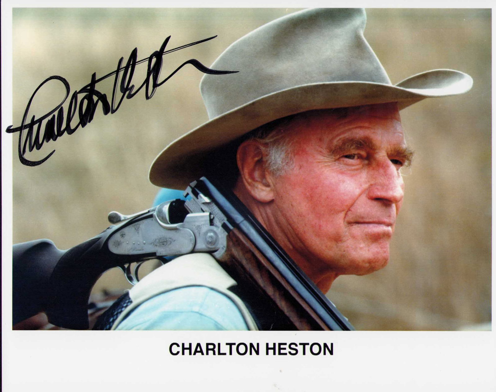 Charlton Heston signed photograph: A vintage signed 8x10 by the deceased LEGENDARY actor Certificate of AuthenticityEVERY item in this auction comes with at minimum one fully illustrated and serial numbered searchable online COA