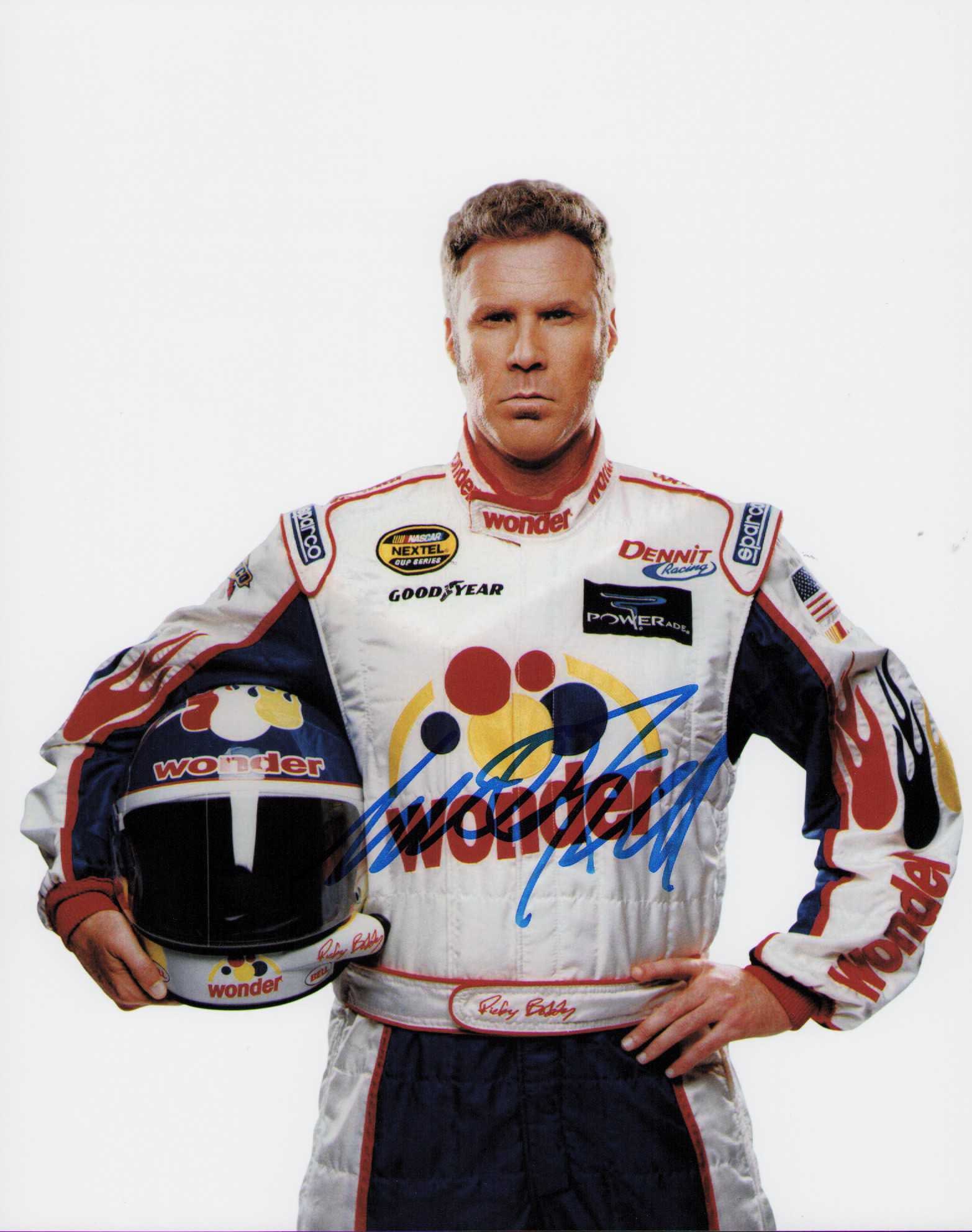 Will Ferrell signed photograph: Talladega Nights signed 8x10 by Ferrell Certificate of AuthenticityEVERY item in this auction comes with at minimum one fully illustrated and serial numbered searchable online COA signed by the leadin