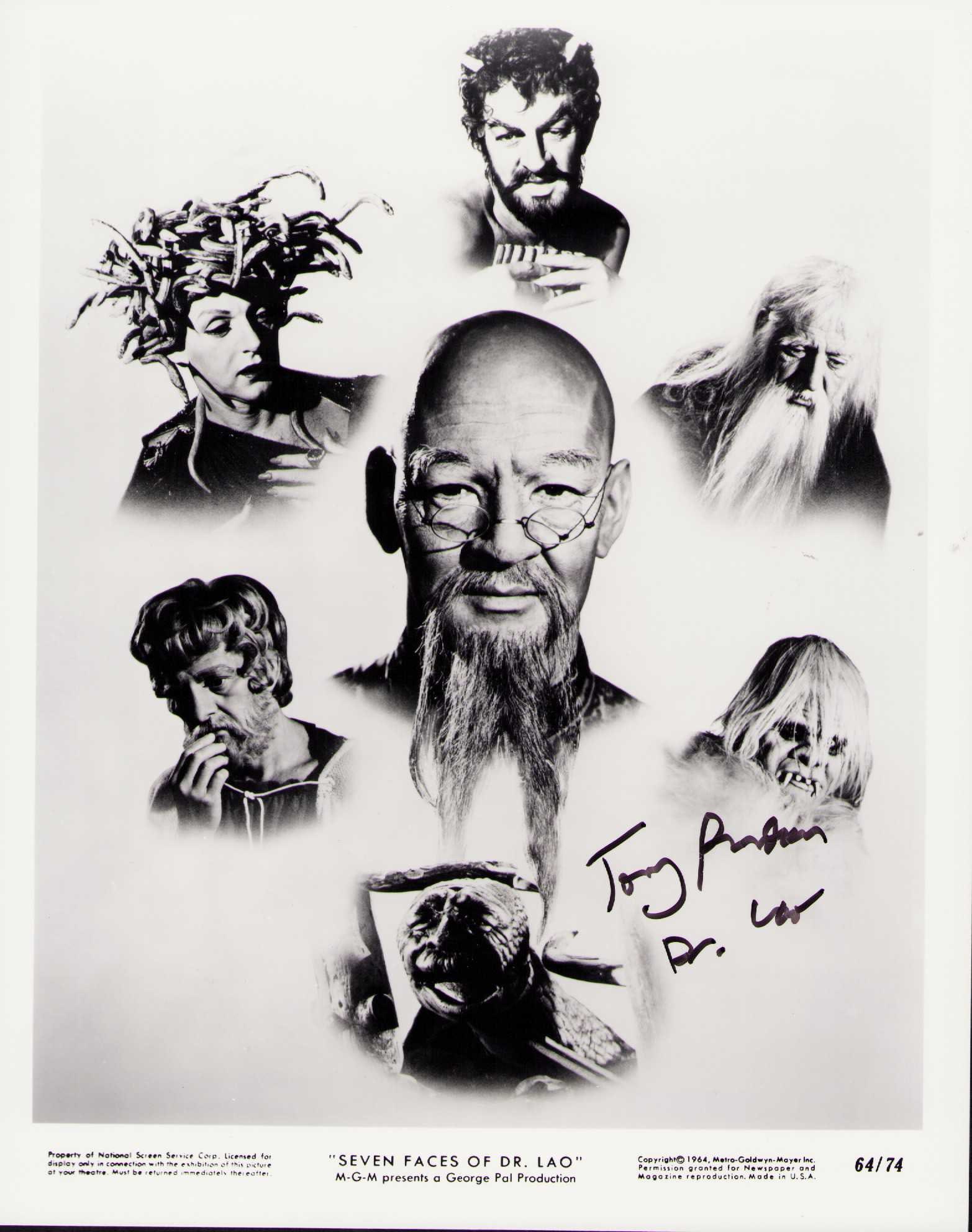 Tony Randall signed photograph: A rare original Many Faces of still signed by Odd Couple star Tony Randall Certificate of AuthenticityEVERY item in this auction comes with at minimum one fully illustrated and serial numbered searcha