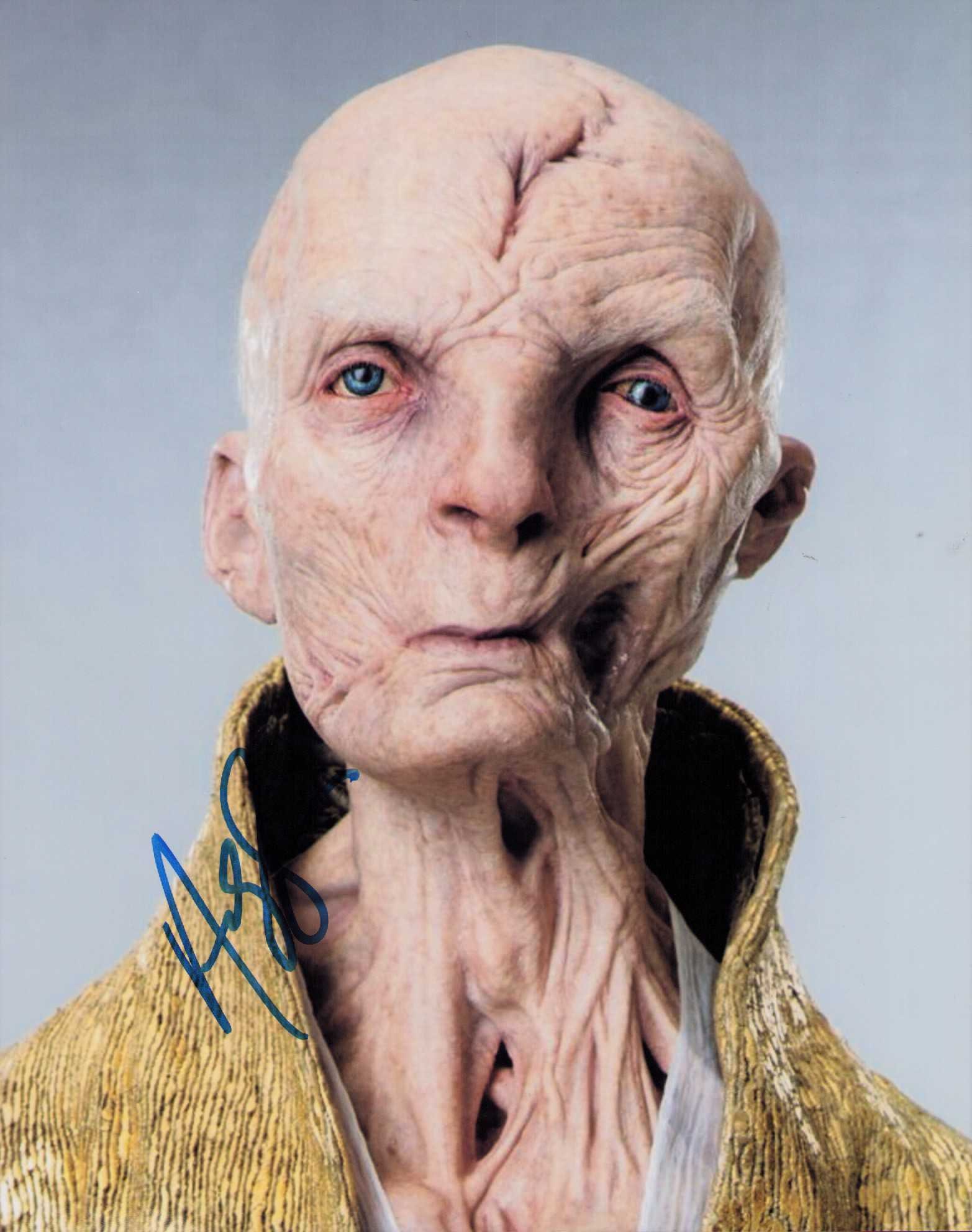 Andy Serkis Star Wars signed photograph: A Star Wars signed 8x10 in character by him Certificate of AuthenticityEVERY item in this auction comes with at minimum one fully illustrated and serial numbered searchable online COA signed by the le