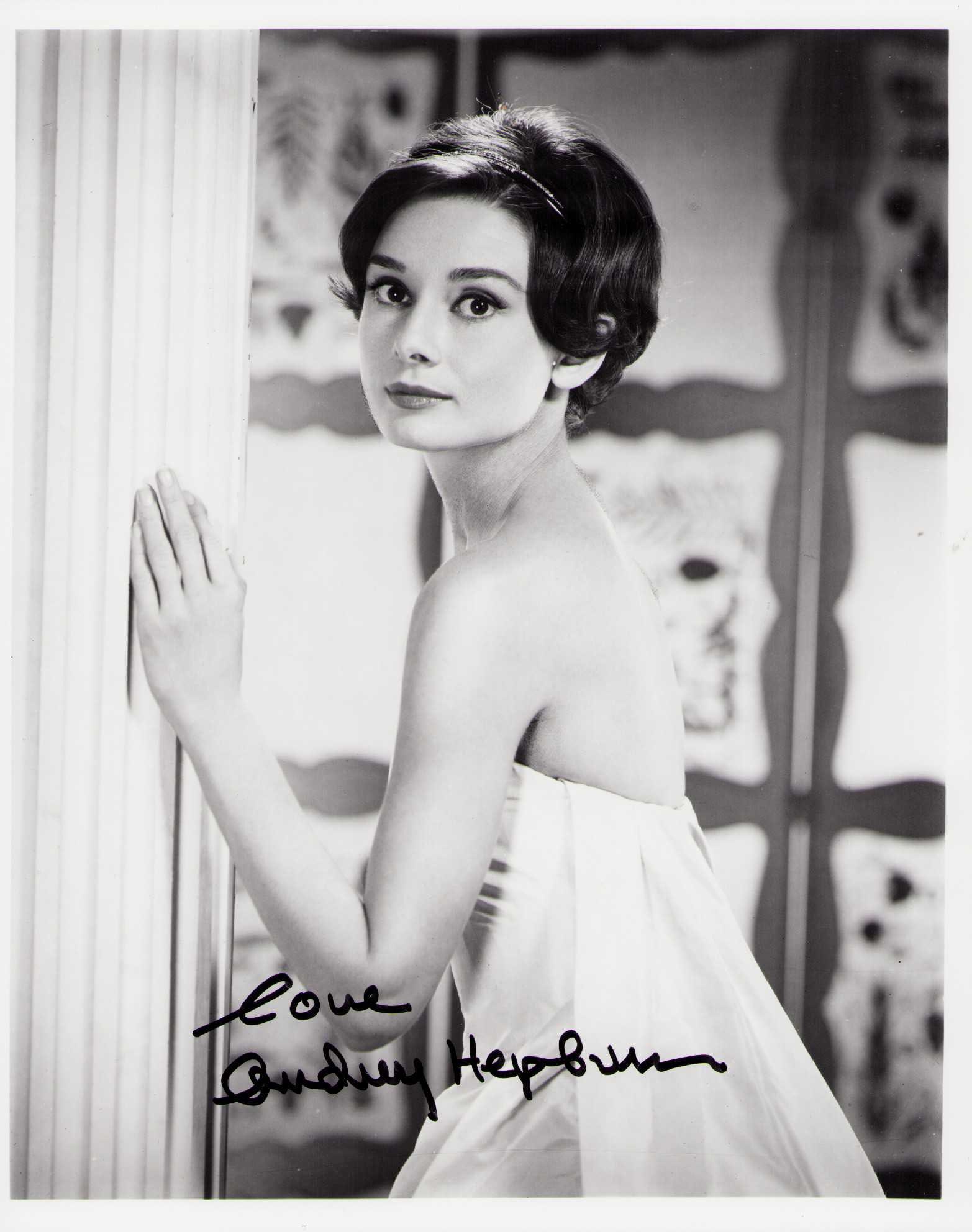 Audrey Hepburn signed photograph: A vintage signed elegant 8x10 by the My Fair Lady actress Certificate of AuthenticityEVERY item in this auction comes with at minimum one fully illustrated and serial numbered searchable online COA si