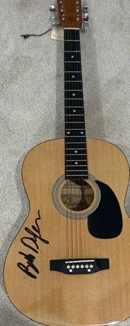 Bob Dylan signed acoustic guitar - 2