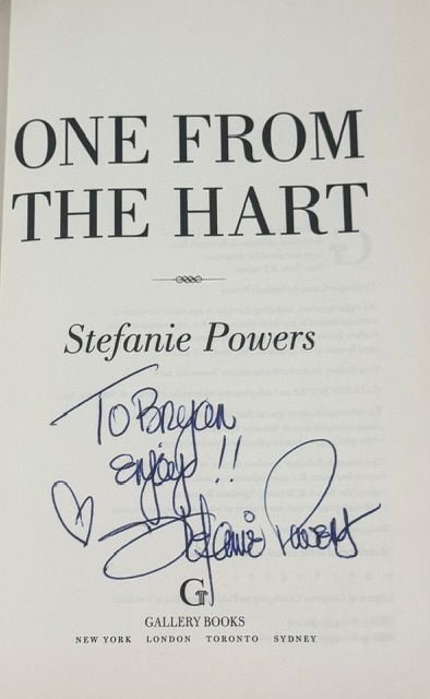 Stefanie Powers book signed - 2