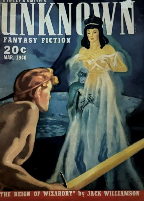 Jack Williams rare signed pulp: A rare Unknown Fantasy Fiction Pulp magazine with story by legendary Jack Williams SIGNED inside by him as well with COA