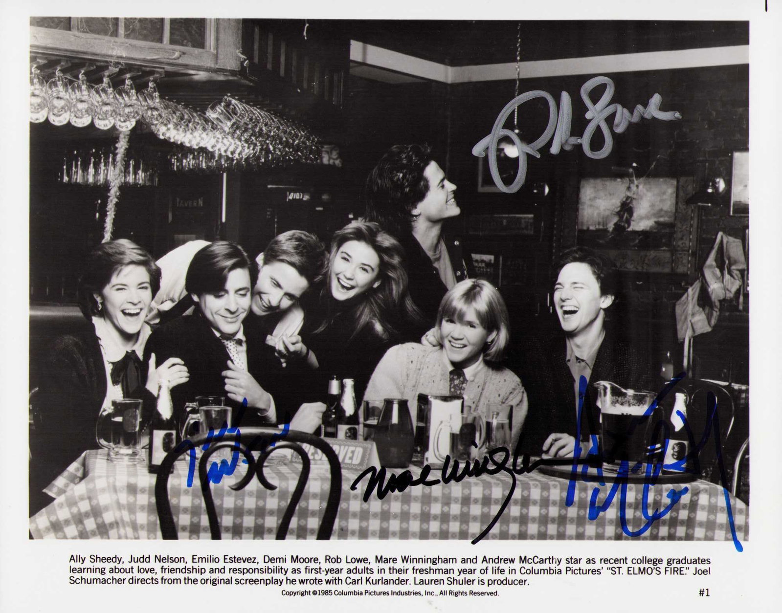 St Elmos Fire cast signed photograph (1 of 1)