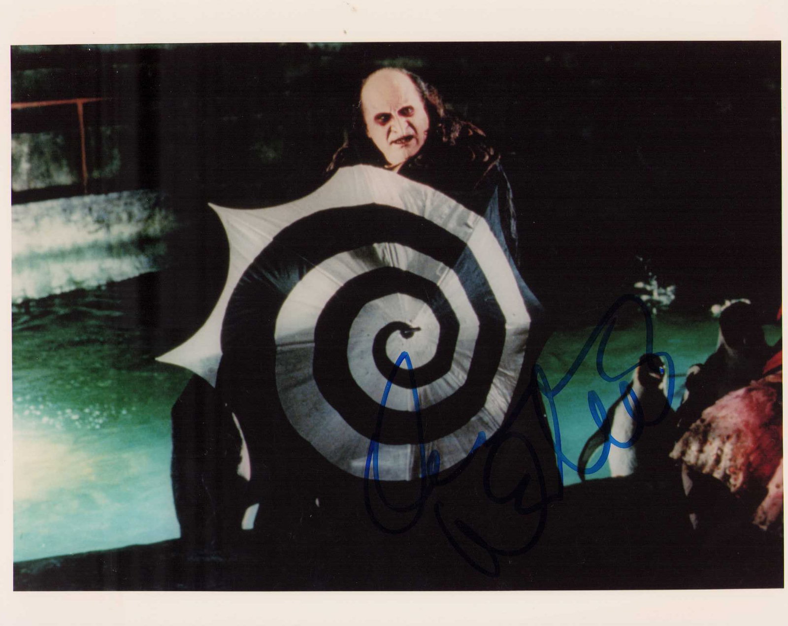 Danny Devito Penguin signed photograph: A scarce Penguin signed vintage 8x10 by the star Certificate of AuthenticityEVERY item in this auction comes with at minimum one fully illustrated and serial numbered searchable online COA signed by t