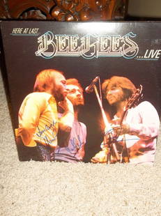 "Bee Gees" Live Signed LP: "Bee Gees: Live" LP signed by Maurice, Robin, and Barry Gibb. Maurice has added "Love Always".