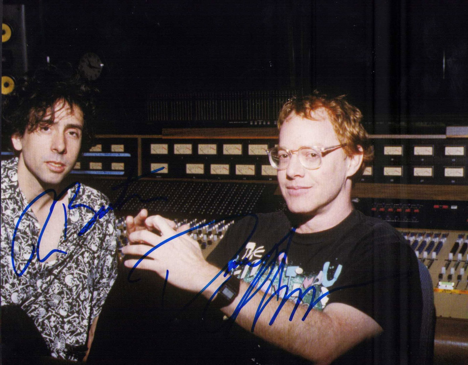 Tim Burton and Danny Elfman signed photograph: A rare signed 8x10 by the composer and Director Certificate of AuthenticityEVERY item in this auction comes with at minimum one fully illustrated and serial numbered searchable online COA signed by