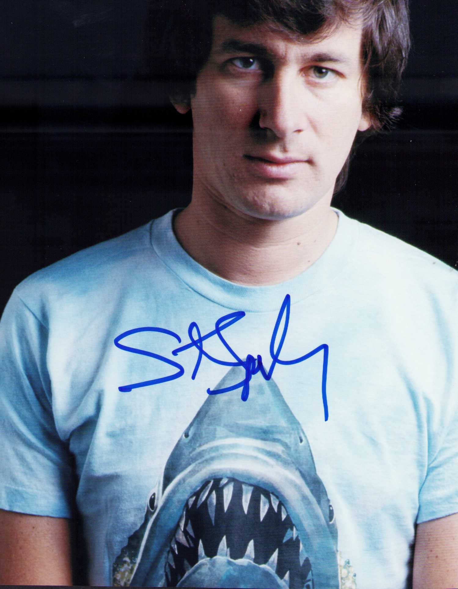 Steven Spielberg signed photograph: A nice signed vintage image of the legendary Director Certificate of AuthenticityEVERY item in this auction comes with at minimum one fully illustrated and serial numbered searchable online COA