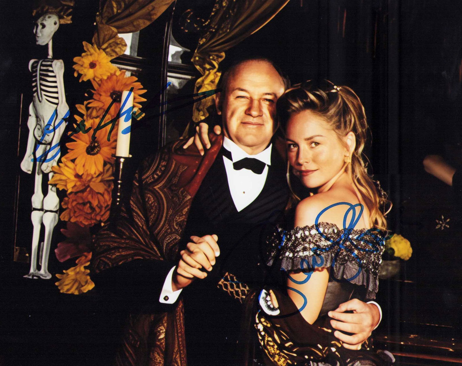 Gene Hackman and Sharon Stone signed photograph: A scene still signed by Hackman now deceased and Stone both Certificate of AuthenticityEVERY item in this auction comes with at minimum one fully illustrated and serial numbered searchable online COA 