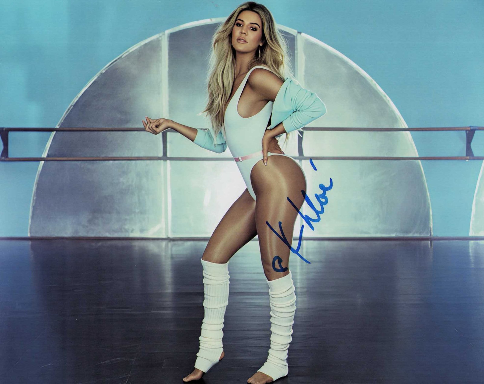Khloe Kardashian signed photograph: A sexy signed 8x10 by the Kardashian Certificate of AuthenticityEVERY item in this auction comes with at minimum one fully illustrated and serial numbered searchable online COA signed by the leading a
