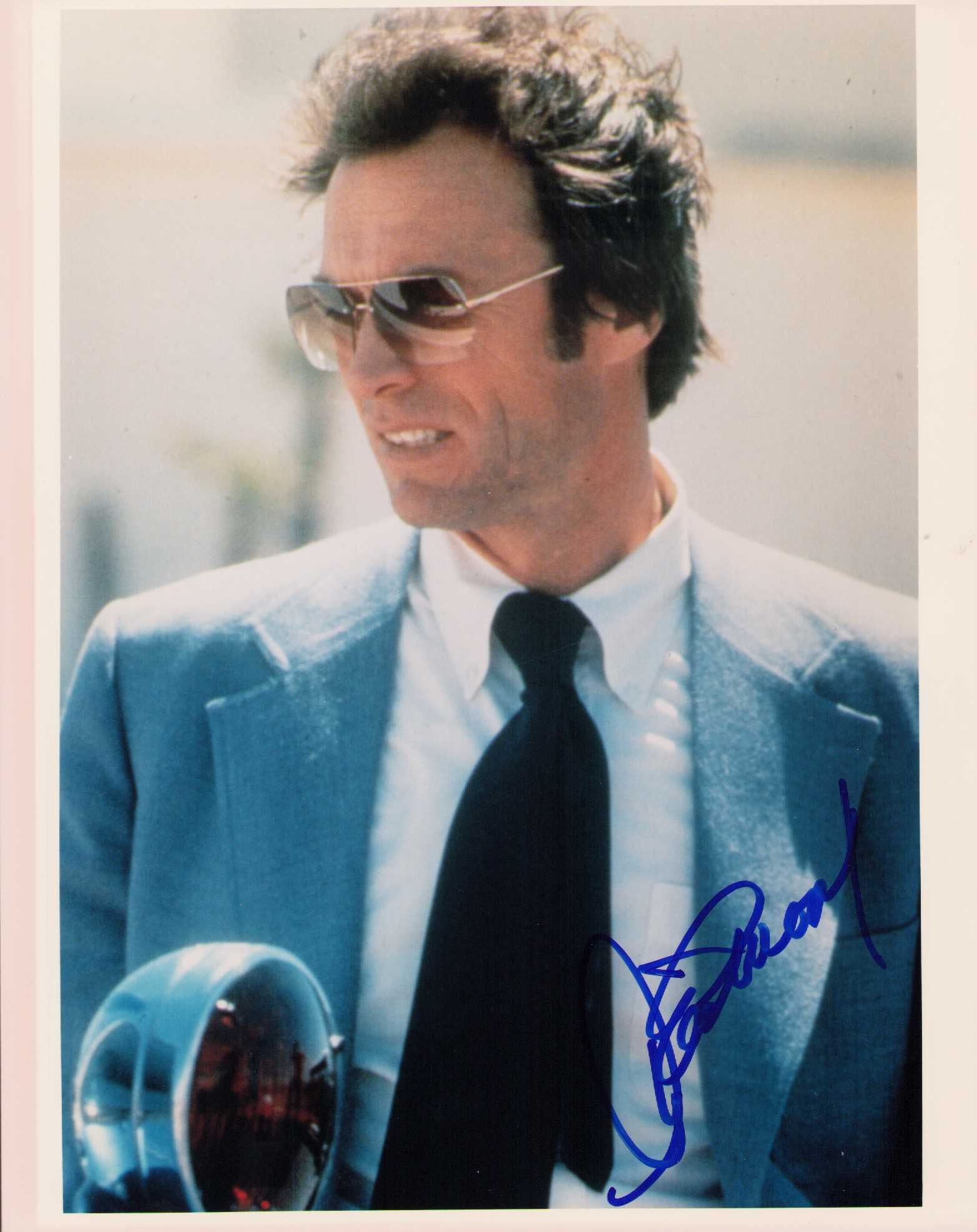 Clint Eastwood signed photograph: A fantastic in person signed 8x10 by the LEGEND who no longer signs in his nineties Certificate of AuthenticityEVERY item in this auction comes with at minimum one fully illustrated and serial numbere