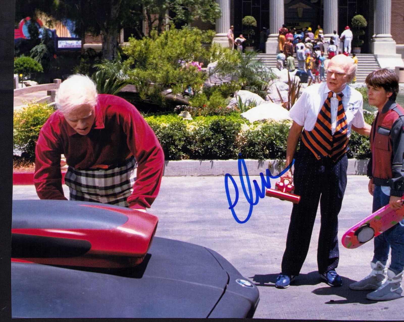 Charles Fleischer signed Back to the Future photograph: A Back to the Future still signed by voice of roger rabbit star Charlie Fleischer made up to appear old in the shot Certificate of AuthenticityEVERY item in this auction comes with at minimum one full