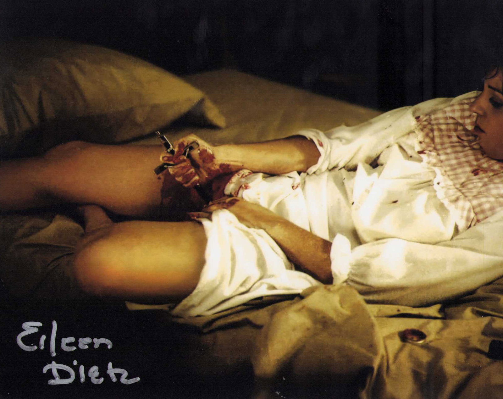 Eileen Dietz Excorcist signed photograph: The stunt double to Linda Blair for key scenes in the Excorcist signed Certificate of AuthenticityEVERY item in this auction comes with at minimum one fully illustrated and serial numbered searchable