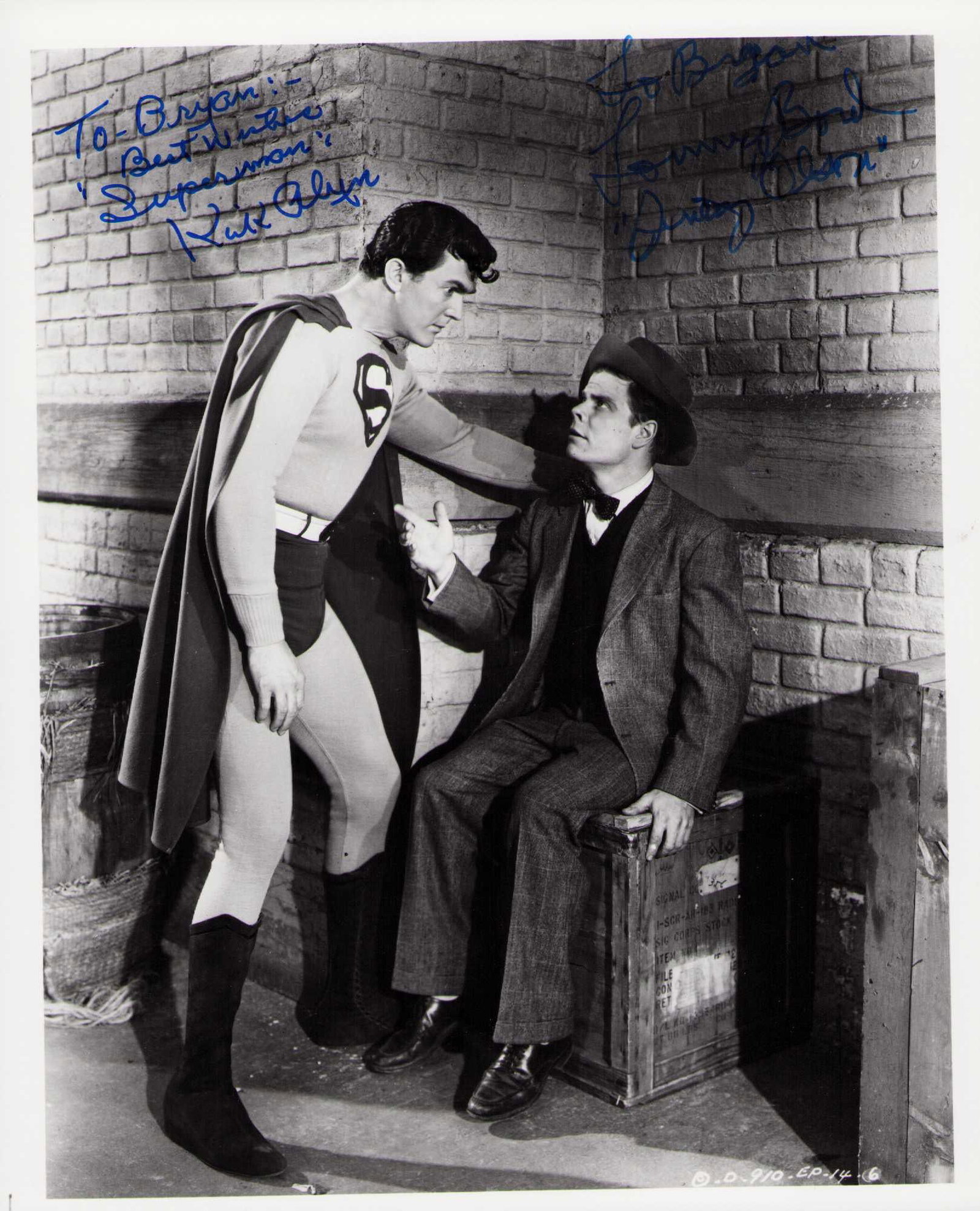 Kirk Alyn Superman signed photo: A Superman signed 8x10 by the original actor to play Superman Certificate of AuthenticityEVERY item in this auction comes with at min one fully illustrated and serial numbered , searchable online COA