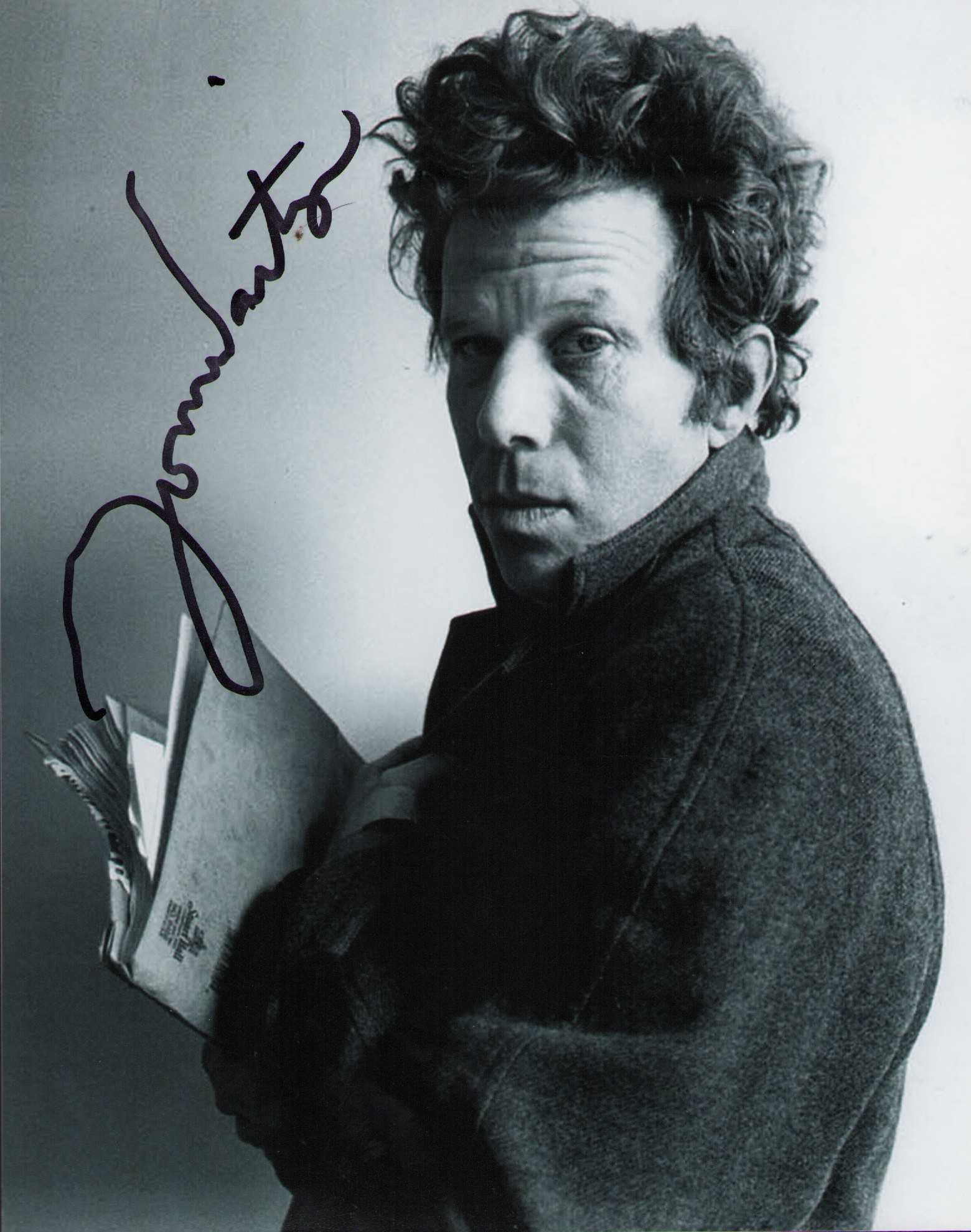 Tom Waites signed photo: A scarce signed 8x10 of the rock legend Certificate of AuthenticityEVERY item in this auction comes with at min one fully illustrated and serial numbered , searchable online COA signed by the leading 