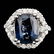 14k White Gold 6.50ct Spinel 0.55ct Diamond Ring