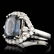 14k White Gold 6.50ct Spinel 0.55ct Diamond Ring - 2