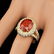 14k Gold 10.00ct Garnet 1.55ct Diamond Ring - 5