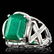 14k White Gold 7.00ct Emerald 0.25ct Diamond Ring - 2