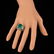 14k White Gold 7.00ct Emerald 0.25ct Diamond Ring - 3
