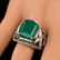 14k White Gold 7.00ct Emerald 0.25ct Diamond Ring - 4