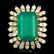 14k Gold 10.65ct Emerald 2.00ct Diamond Ring
