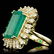 14k Gold 10.65ct Emerald 2.00ct Diamond Ring - 2