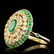 14k Gold 2.25ct Emerald 0.85ct Diamond Ring - 2
